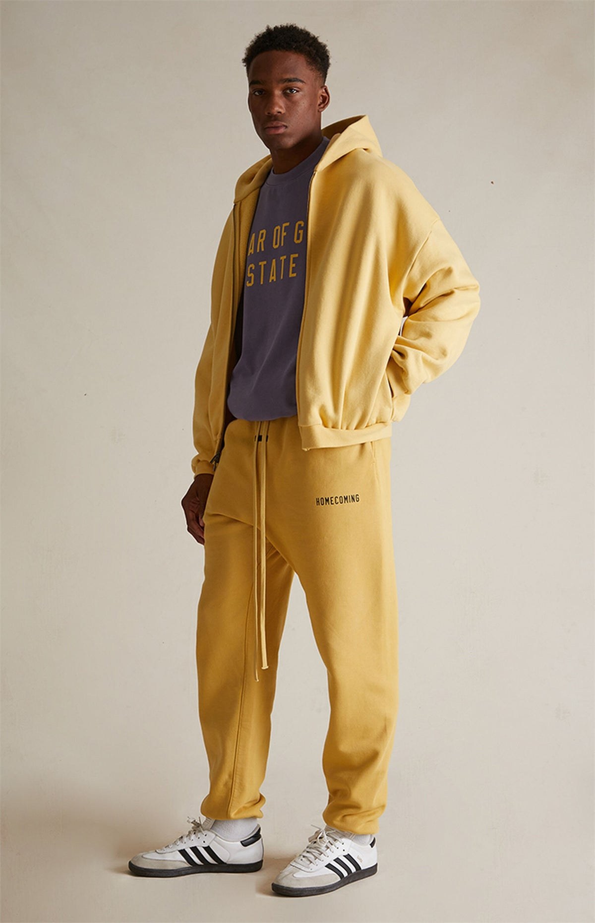 Essentials Heavy Full Zip Up Hoodie “Amber” – תמונה 7