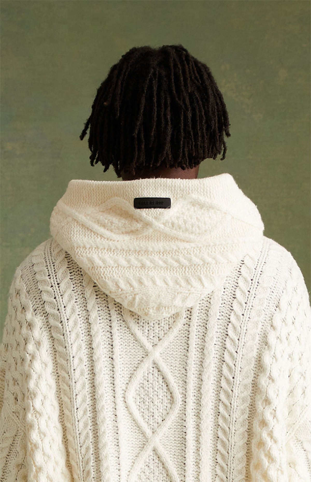 Essentials Knit Hoodie Cable “Cloud Dancer” (FW23) – תמונה 6