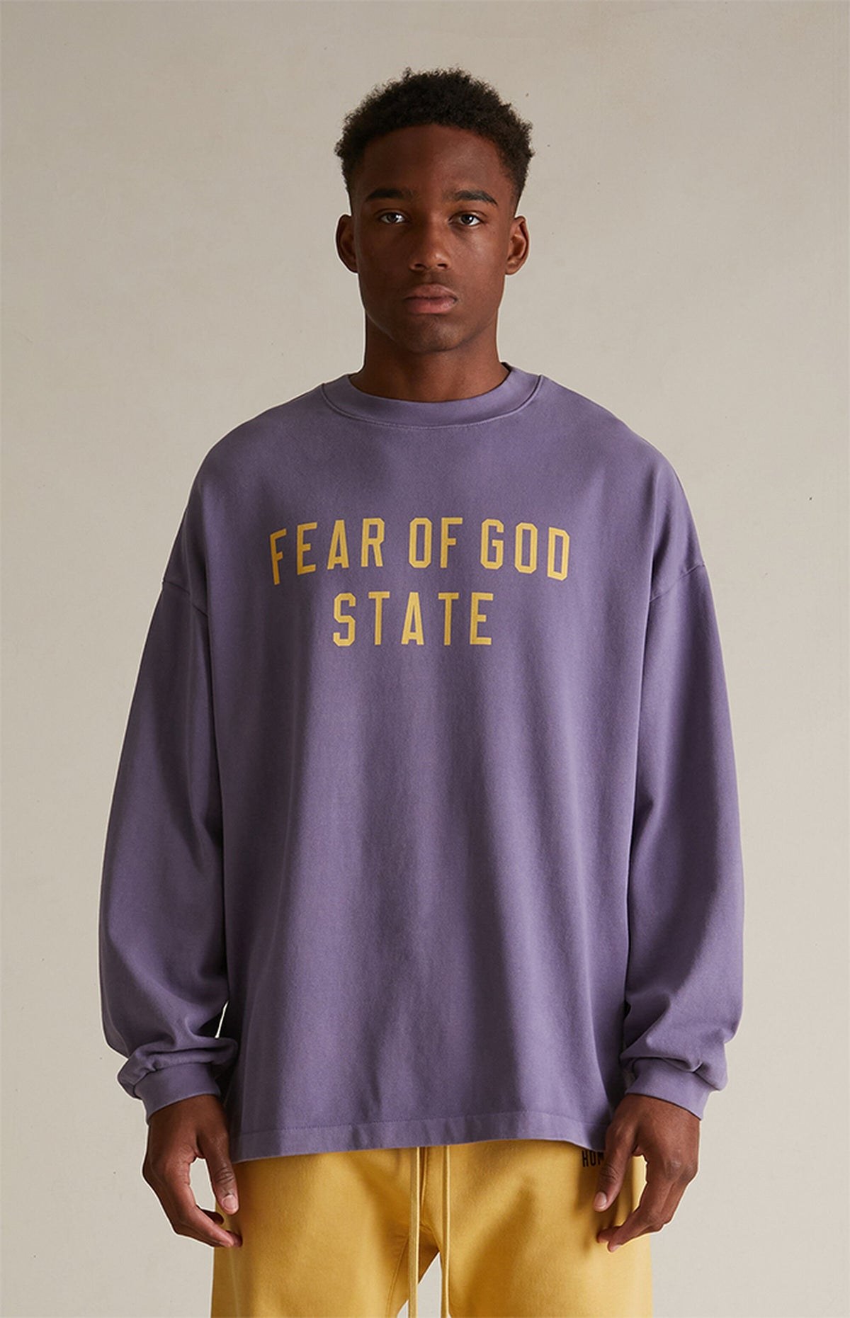 Essentials Heavy Long Sleeve T Shirt “Lavender” (FW24) – תמונה 2