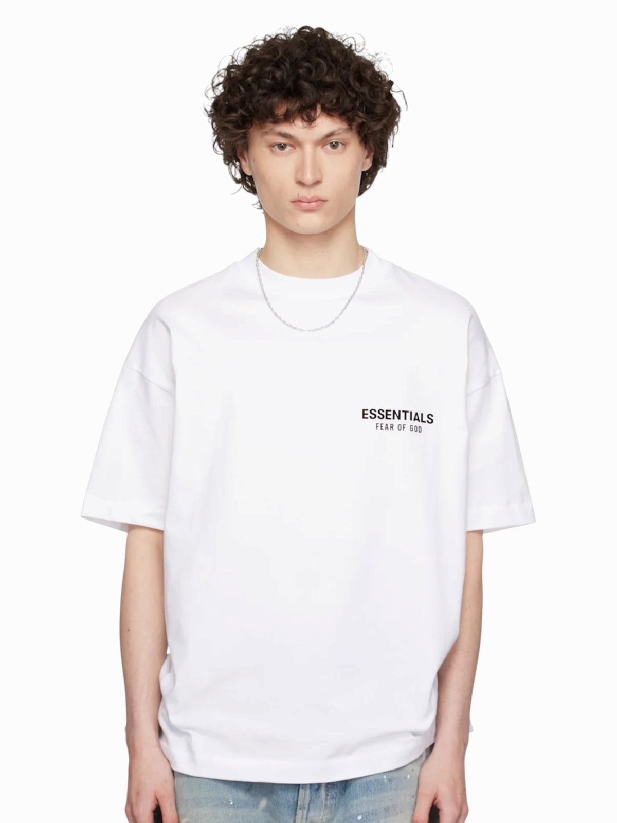 Essentials T Shirt “Bright White” (FW25) – תמונה 3